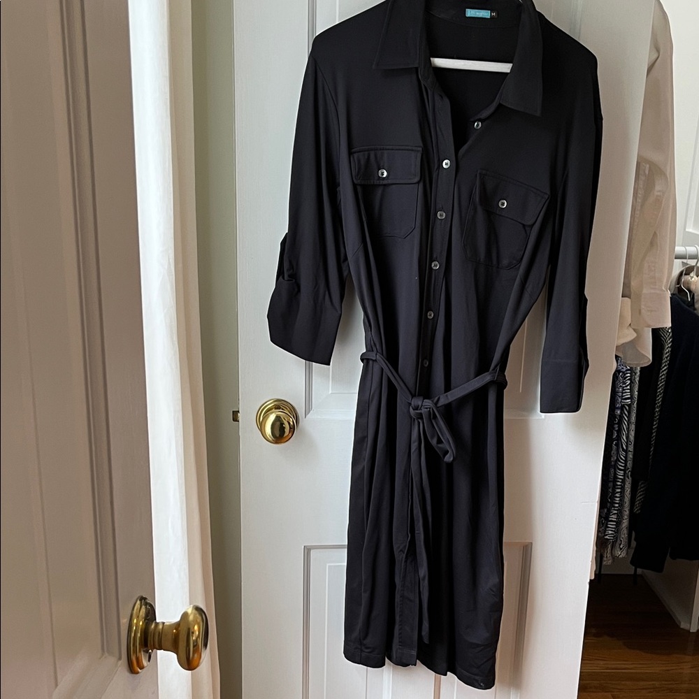 J. McLaughlin Black Midi Dress